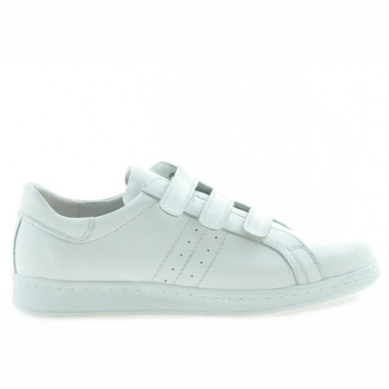 Scarpe sportive adolescenti 369sc bianco velcro