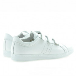 Scarpe sportive adolescenti 369sc bianco velcro