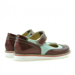 Scarpe bambini 153 vernice bordeaux combinato