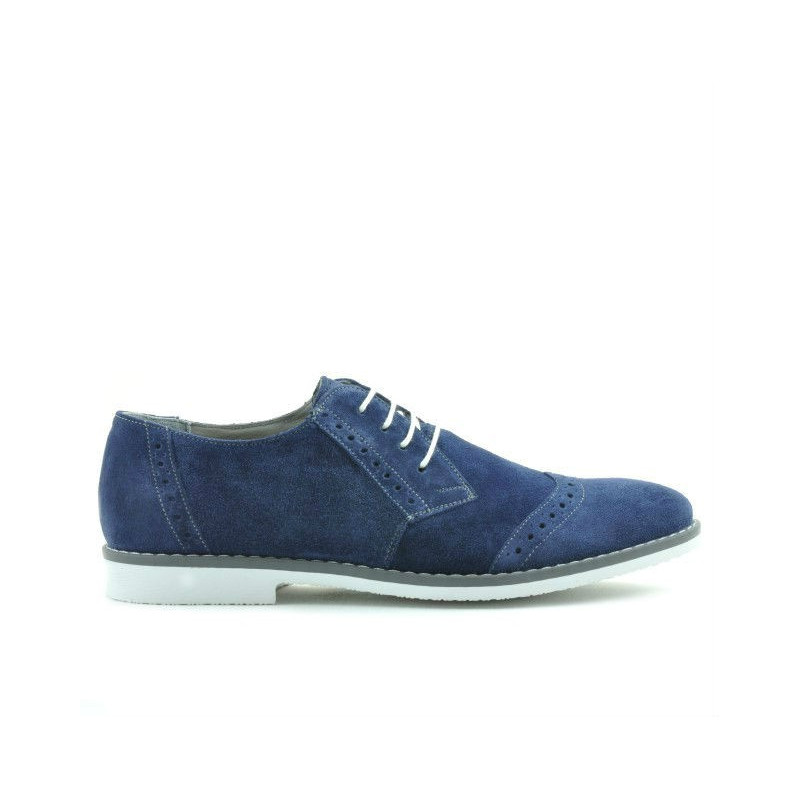 Scarpe casual/eleganti uomo 746 indaco velluto