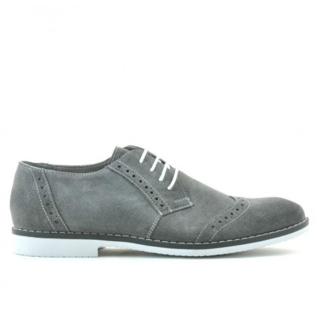 Scarpe casual / eleganti uomo 746 grigio velour