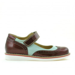 Scarpe bambini 153 vernice bordeaux combinato