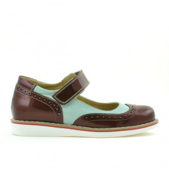 Scarpe bambini 153 vernice bordeaux combinato