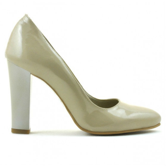 Scarpe eleganti donna 1214 vernice beige