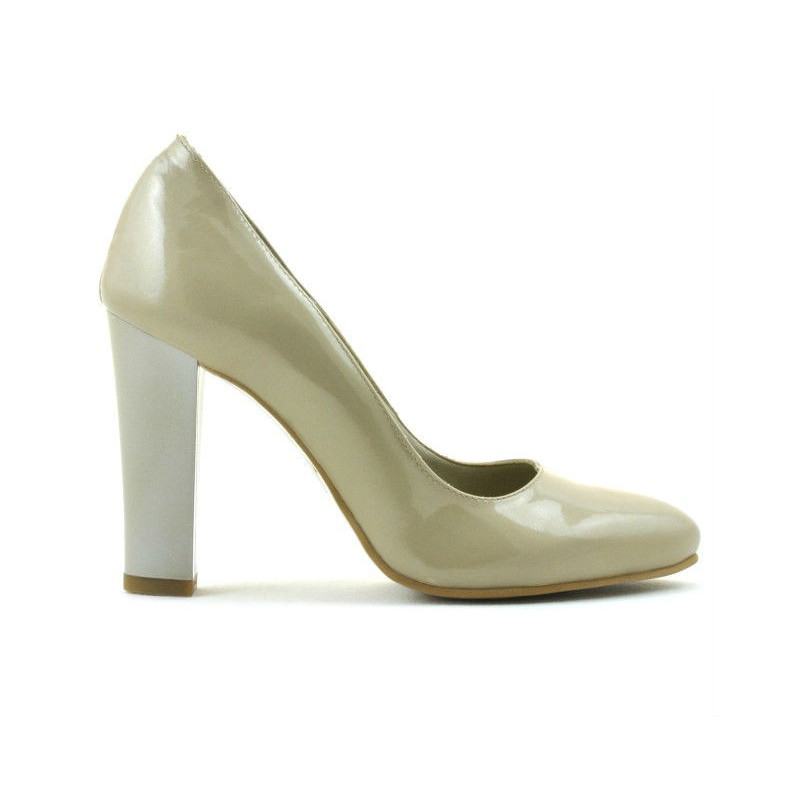 Scarpe eleganti donna 1214 vernice beige