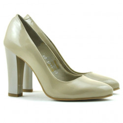 Scarpe eleganti donna 1214 vernice beige