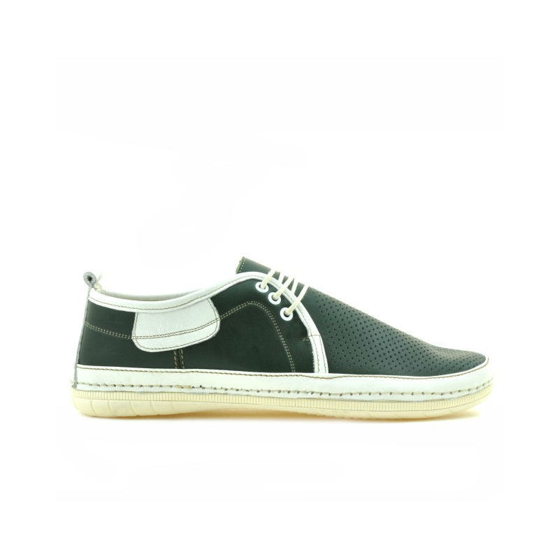 Mocassini uomo 865 verde+beige