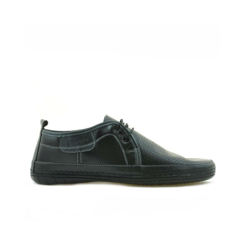 Mocassini uomo 865 nero+grigio