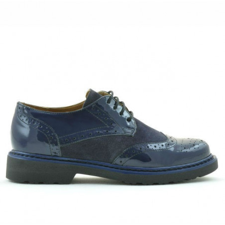 Scarpe casual donna 663 vernice indigo combinato