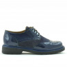 Scarpe casual donna 663 vernice indigo combinato