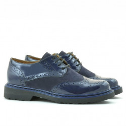 Scarpe casual donna 663 vernice indigo combinato