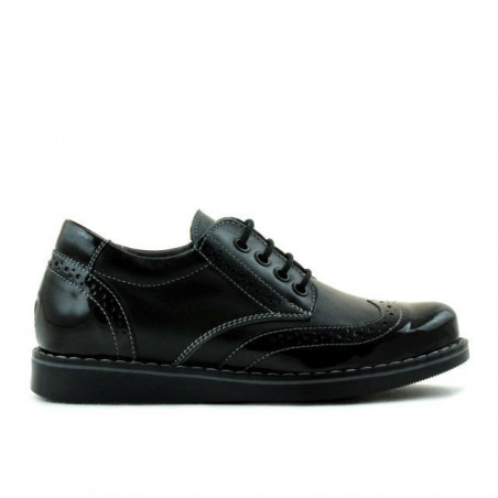 Scarpe bambini 154 vernice nero combinato