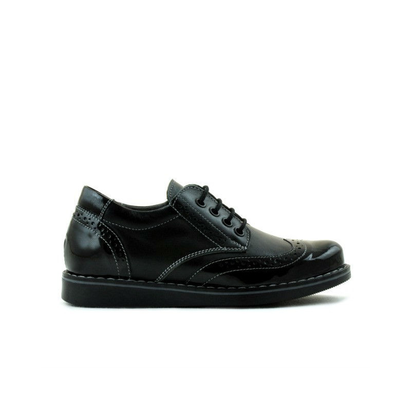 Scarpe bambini 154 vernice nero combinato