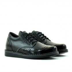 Scarpe bambini 154 vernice nero combinato