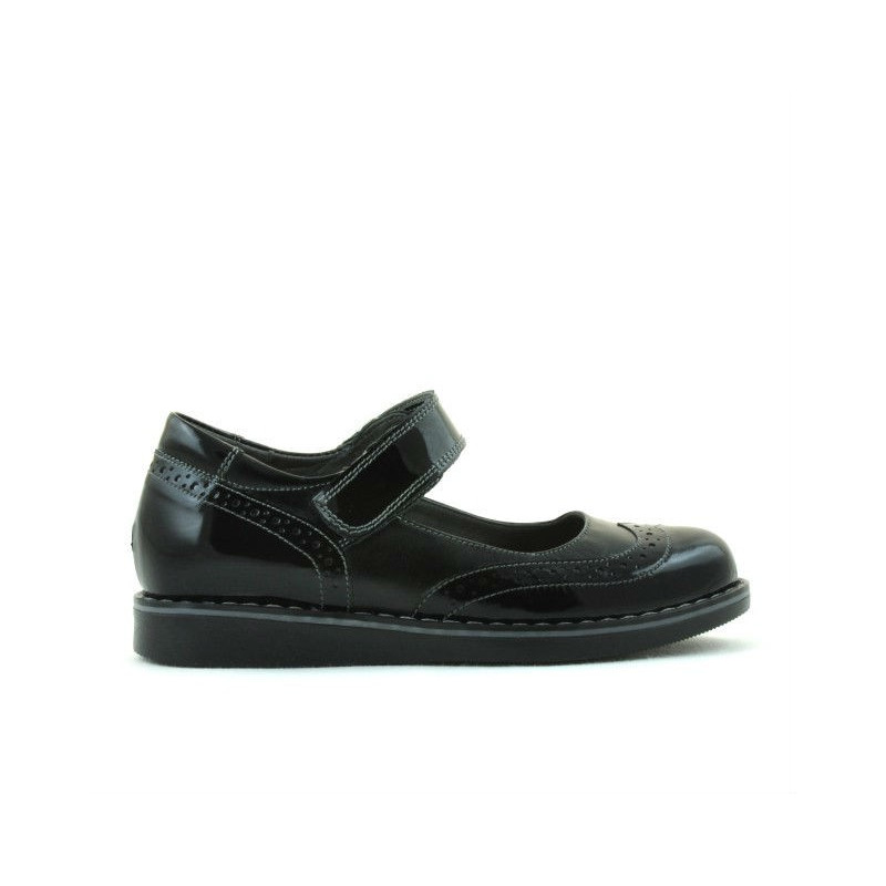 Scarpe bambini 153 vernice nero combinato
