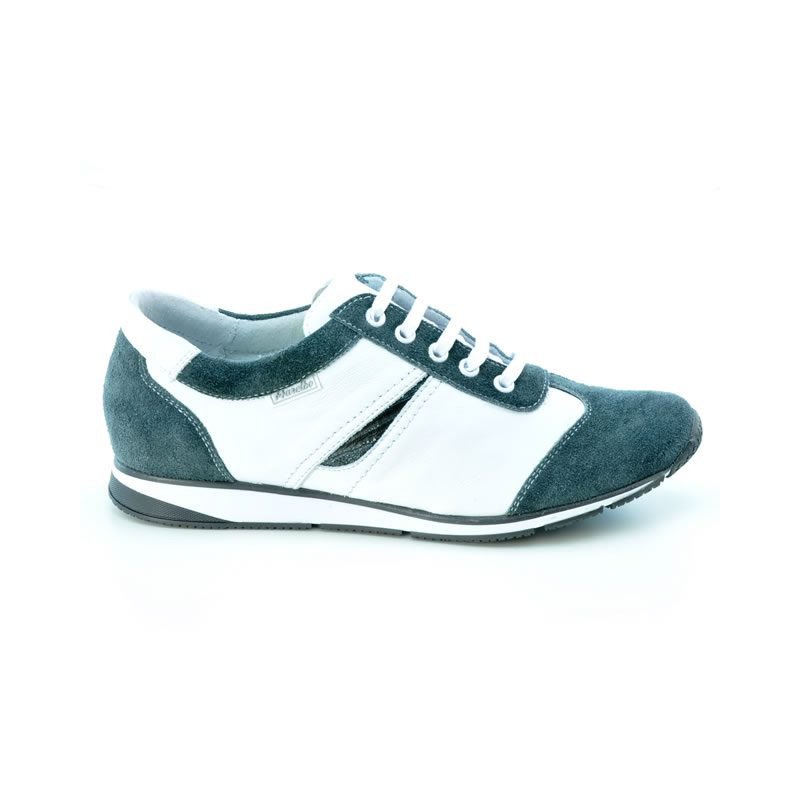 Scarpe sportive donna 196 grigio velour+bianco