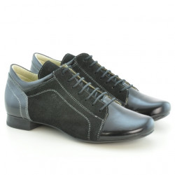 Scarpe casual donna 645 vernice nero combinato