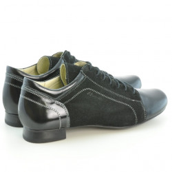 Scarpe casual donna 645 vernice nero combinato