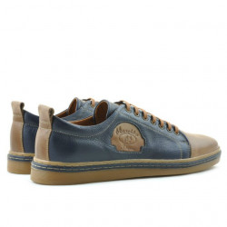 Scarpe casual / sportive da uomo 766 indaco+marrone