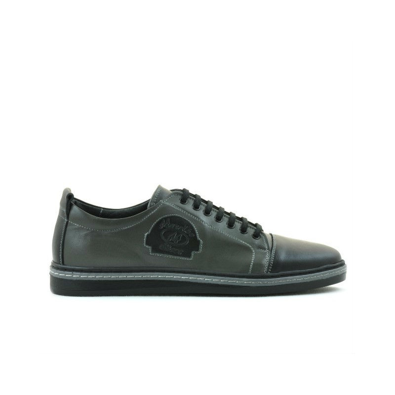 Scarpe casual/sport uomo 766 nero+grigio