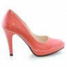 Scarpe eleganti donna 1233 vernice rosso corallo