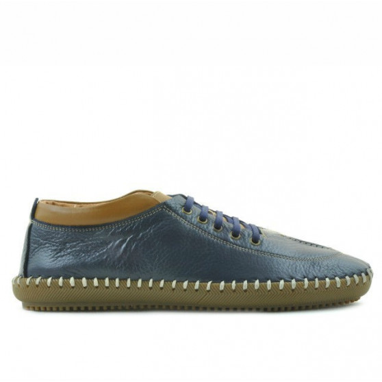 Mocassini uomo 864 indigo+marrone