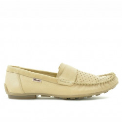 Mocassini uomo 737p beige traforati