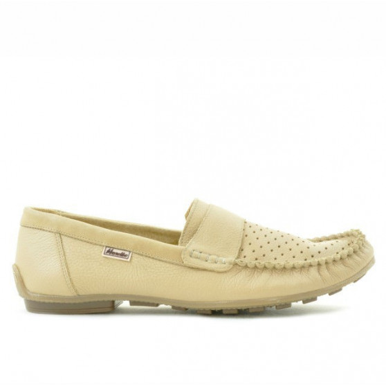 Mocassini uomo 737p beige traforati