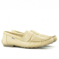 Mocassini uomo 737p beige traforati