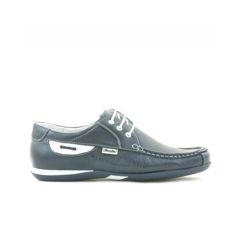 Mocassini uomo 718 indaco+bianco