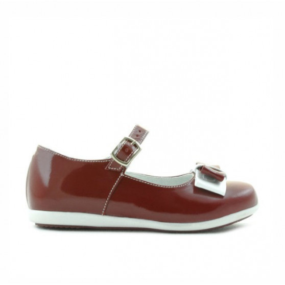 Scarpe per bambini piccoli 51c vernice bordeaux+bianco