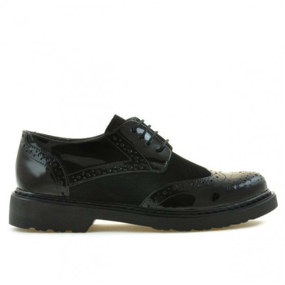 Scarpe casual donna 663 vernice nera combinata