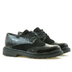 Scarpe casual donna 663 vernice nera combinata