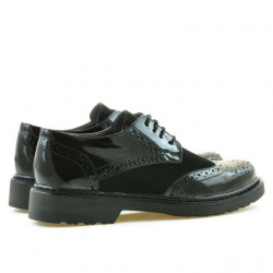 Scarpe casual donna 663 vernice nera combinata