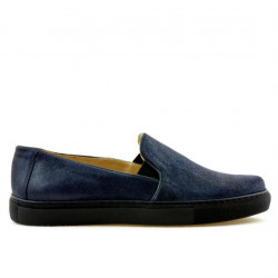 Scarpe sportive donna 658 indaco satinato