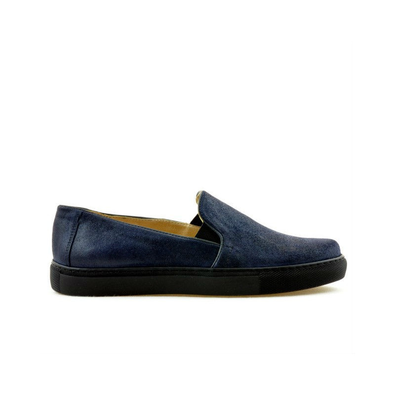 Scarpe sportive donna 658 indaco satinato