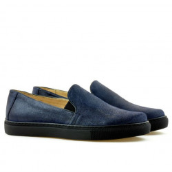 Scarpe sportive donna 658 indaco satinato