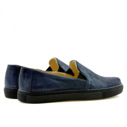 Scarpe sportive donna 658 indaco satinato