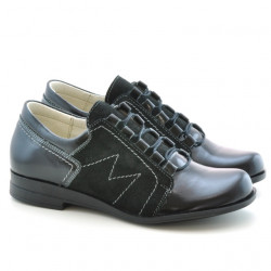 Scarpe casual donna 608 vernice nera combinata