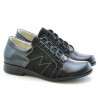 Scarpe casual donna 608 vernice nera combinata