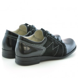 Scarpe casual donna 608 vernice nera combinata