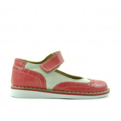 Scarpe bambini piccoli 56c vernice rosa+beige