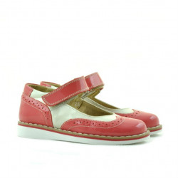 Scarpe bambini piccoli 56c vernice rosa+beige