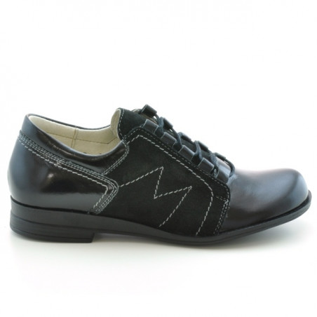 Scarpe casual donna 608 vernice nera combinata