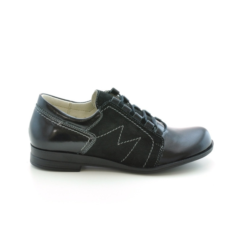 Scarpe casual donna 608 vernice nera combinata