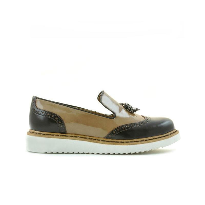 Scarpe casual da donna 659 lacca beige combinato