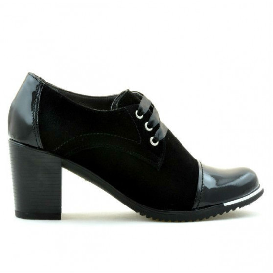 Scarpe casual donna 667 vernice nera combinata