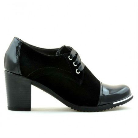 Scarpe casual donna 667 vernice nera combinata