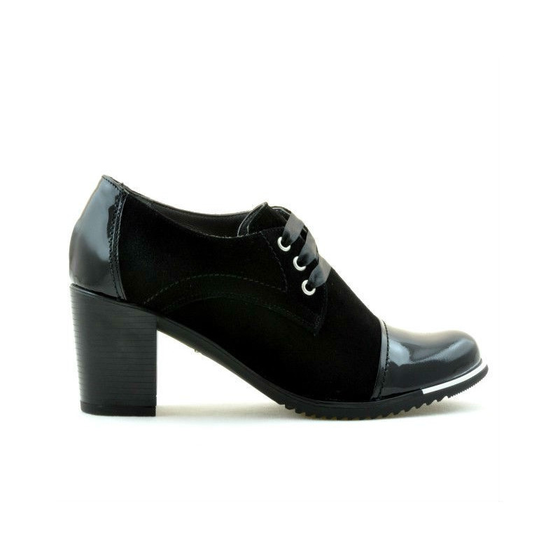 Scarpe casual donna 667 vernice nera combinata