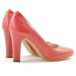Scarpe eleganti donna 1243 vernice rosso corallo